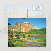 Carte Postale Red Hampton Court, Surrey, fleurs d'Angleterre (Devant / Derrière)