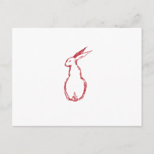Carte Postale Red Hare