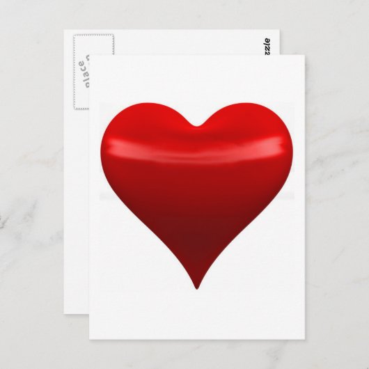 Carte postale Red Heart (Devant / Derrière)