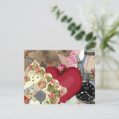 Carte Postale Red Heart et Paris (Debout devant)