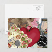 Carte Postale Red Heart et Paris (Devant / Derrière)