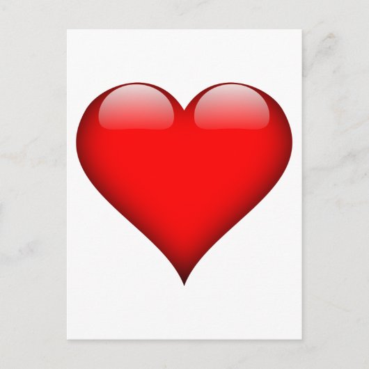 Carte Postale Red Heart Love (Devant)