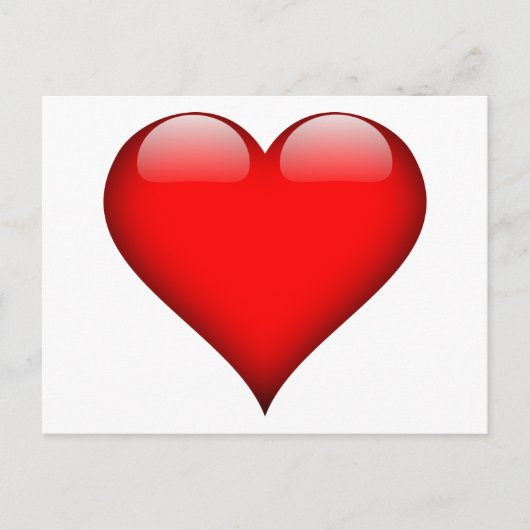 Carte Postale Red Heart Love (Devant)