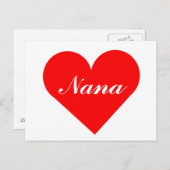 Carte postale Red Heart Nana (Devant / Derrière)