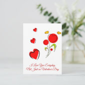 Carte Postale Red Heart Valentine, (Debout devant)