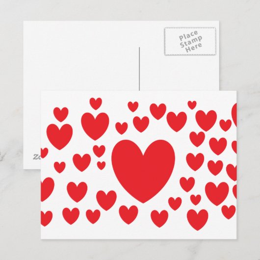 Carte postale Red Hearts (Devant / Derrière)