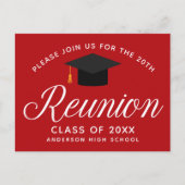 Carte Postale Red High School Reunion Custom Party (Devant)