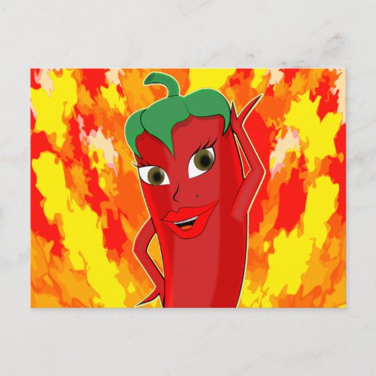 Carte Postale Red Hot Chili Pepper Diva (Devant)