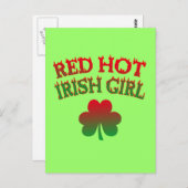 Carte Postale Red Hot Irish Girl (Devant / Derrière)