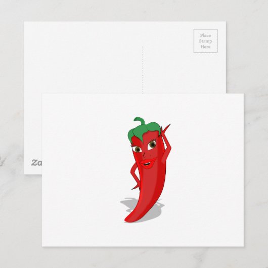 Carte Postale Red Hot Pepper Diva (Devant / Derrière)