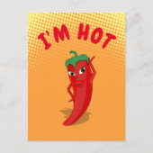 Carte postale Red Hot Pepper Diva Gradient (Devant)