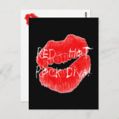 Carte Postale Red Hot Rock Diva Lips IV (Devant / Derrière)