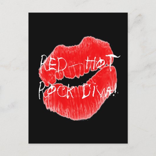 Carte Postale Red Hot Rock Diva Lips IV (Devant)
