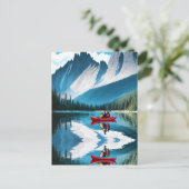 Carte Postale Red Kayak | Famille Kayak Ensemble (Debout devant)