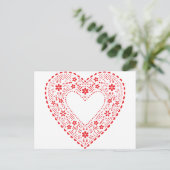 Carte Postale Red Lace Heart (Debout devant)