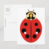 Carte Postale Red Ladybug Beetle (Devant / Derrière)