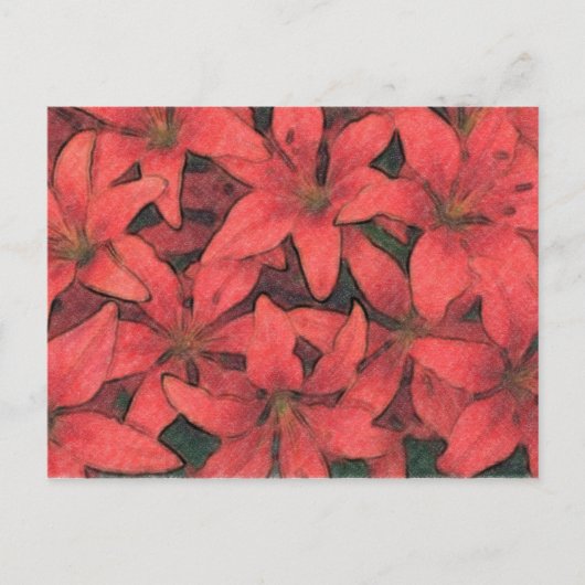 Carte postale Red Lilies (Devant)