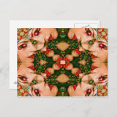 Carte Postale Red Lips Mandala (Devant / Derrière)