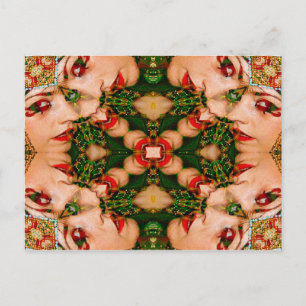 Carte Postale Red Lips Mandala