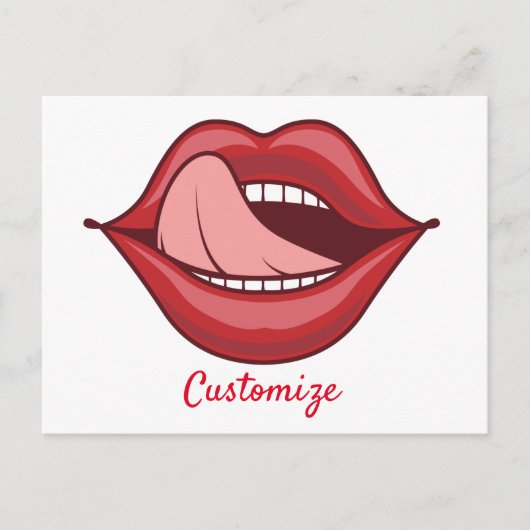 Carte Postale Red Lips Open Mouth Thunder_Cove (Devant)
