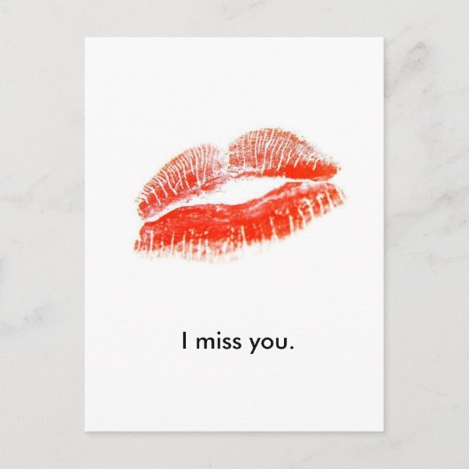 Carte Postale red_lips, tu me manques. (Devant)