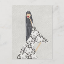 Red Lipstick Feminine Floral Illustration