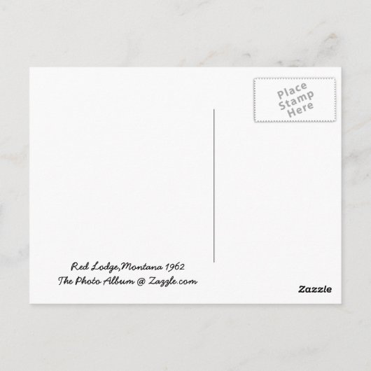 Carte postale Red Lodge Montana (Dos)