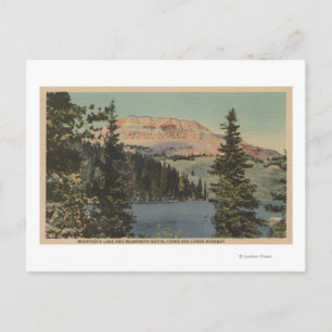 Carte Postale Red Lodge, MT - Vue sur le lac Beartooth & Butte