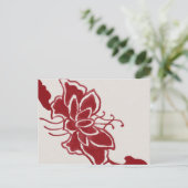 Carte postale Red Lotus Flower (Debout devant)