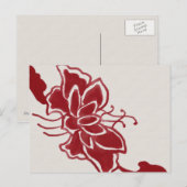 Carte postale Red Lotus Flower (Devant / Derrière)