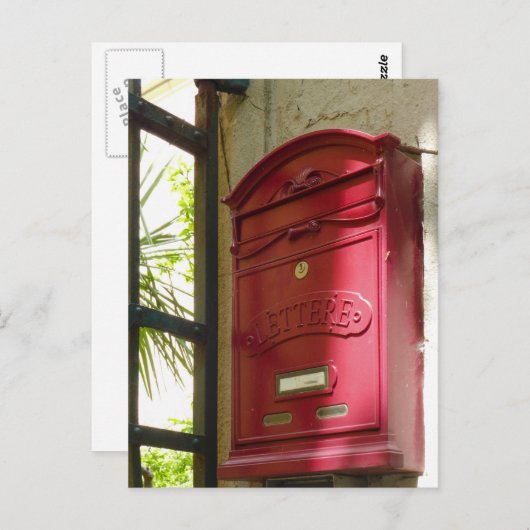 Carte Postale Red Mailbox (Devant / Derrière)