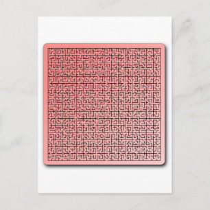 Carte Postale Red Maze