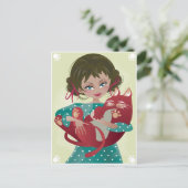 Carte postale Red Meow (Debout devant)