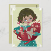 Carte postale Red Meow (Devant / Derrière)