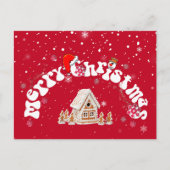 Carte postale Red Merry Christmas Graffiti Holiday (Devant)