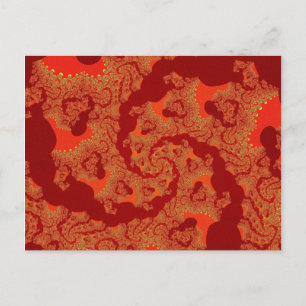 Carte Postale Red Orange Swirl
