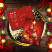 Carte postale Red Ornamy Business Holiday