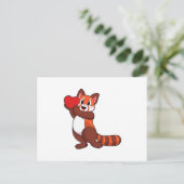 Carte Postale Red panda à Love with Heart.PNG (Debout devant)