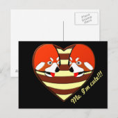 Carte Postale Red Panda Coeur d'amour (Devant / Derrière)