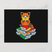 Carte Postale Red Panda Lecture Books Animaux Animaux Pandas Lov (Devant)
