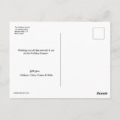 Carte Postale Red Personnalisé Photo Collage Noël (Dos)