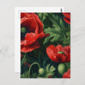Carte postale Red Poppies (Devant / Derrière)