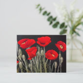 Carte Postale Red Poppies Nature Art (Debout devant)