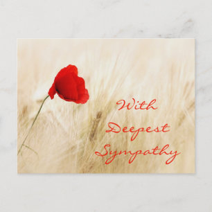 Carte Postale Red Poppy Open Field Avec Une Sympathie Profonde