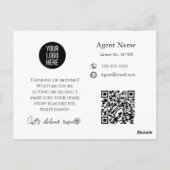 Carte Postale Red Postbox Inspirational Quote Artwork (Dos)