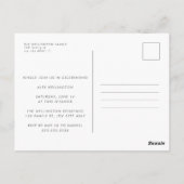 Carte Postale Red Retro Inspiré Typographie Partie de graduation (Dos)