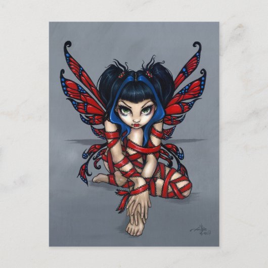 Carte postale "Red Ribbon Fairy" (Devant)