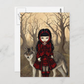 Carte postale "Red Riding Hotte en automne" (Devant / Derrière)