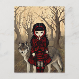 Carte postale "Red Riding Hotte en automne"