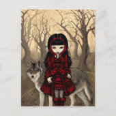 Carte postale "Red Riding Hotte en automne" (Devant)